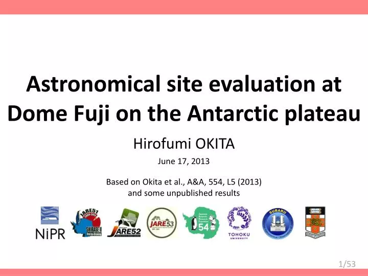 astronomical site evaluation at dome fuji on the antarctic plateau