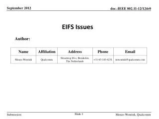 EIFS Issues