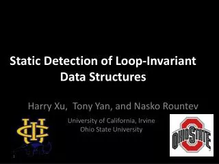 Static Detection of Loop-Invariant Data Structures