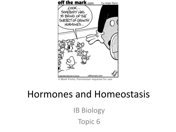 hormones and homeostasis
