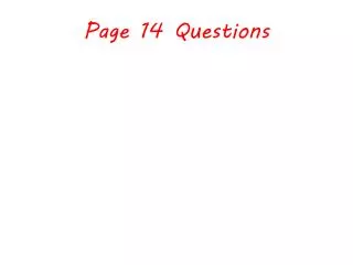 Page 14 Questions