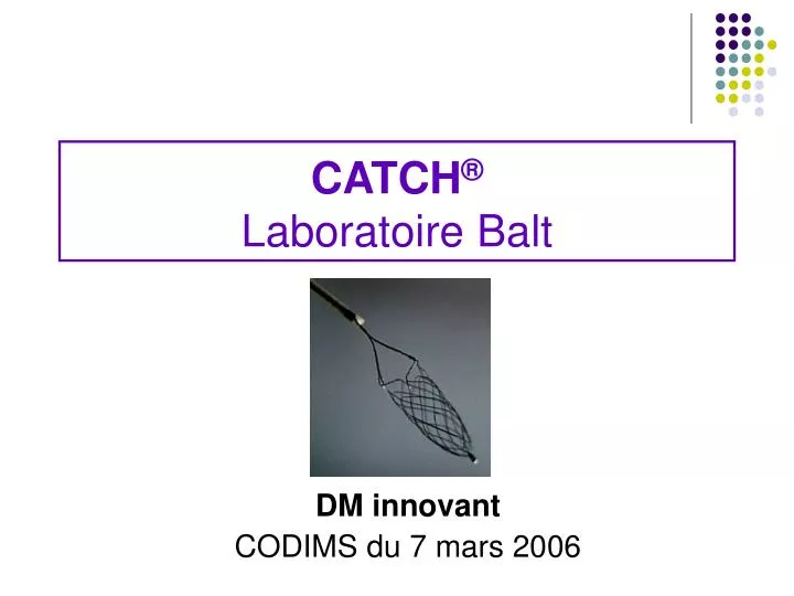 catch laboratoire balt