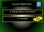 1. Recap Atomic Structure - slide 1