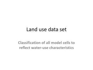 Land use data set
