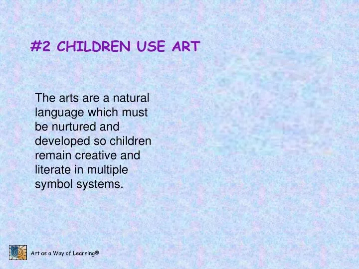 2 children use art