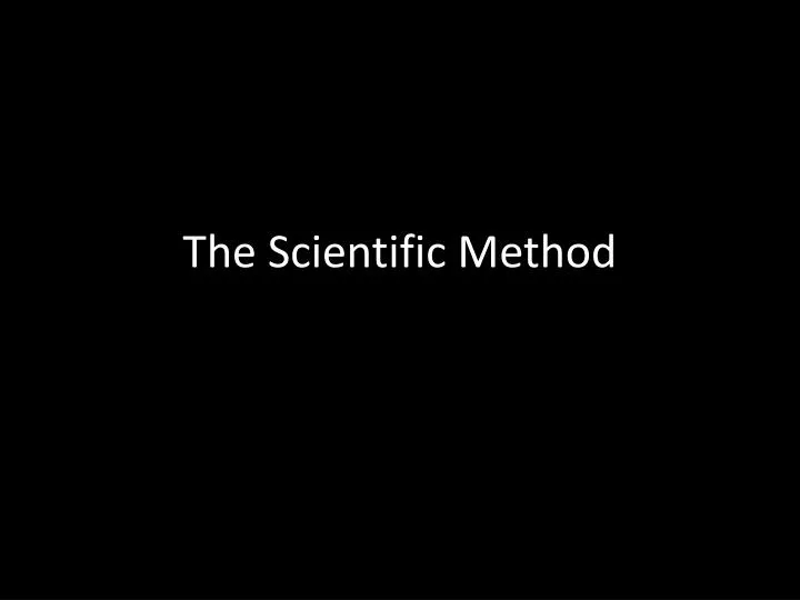 the scientific method