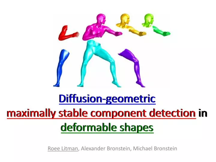 diffusion geometric maximally stable component detection in deformable shapes