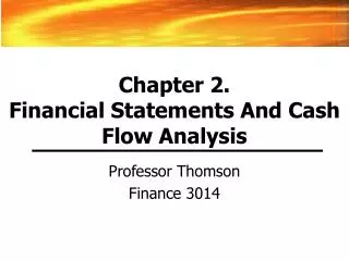 Professor Thomson Finance 3014