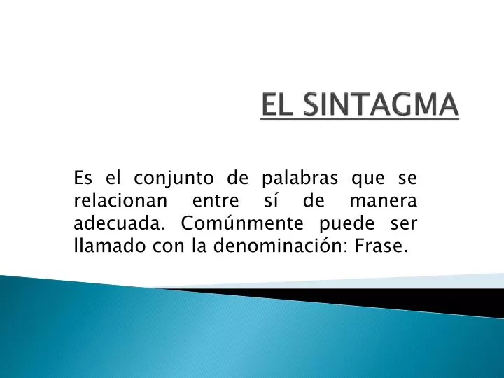 el sintagma