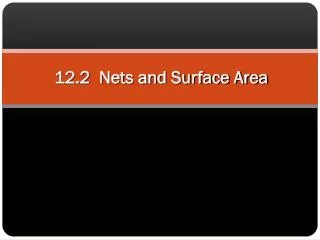 12.2 Nets and Surface Area