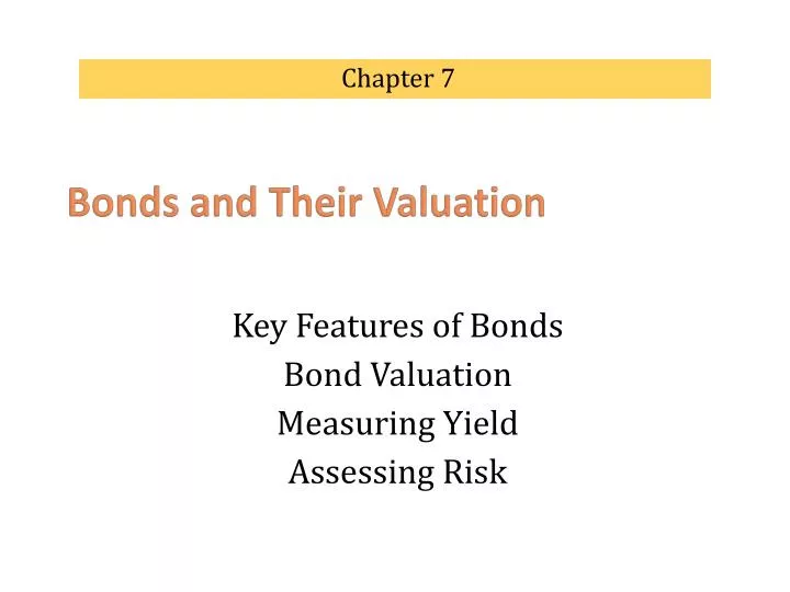 bonds and their valuation
