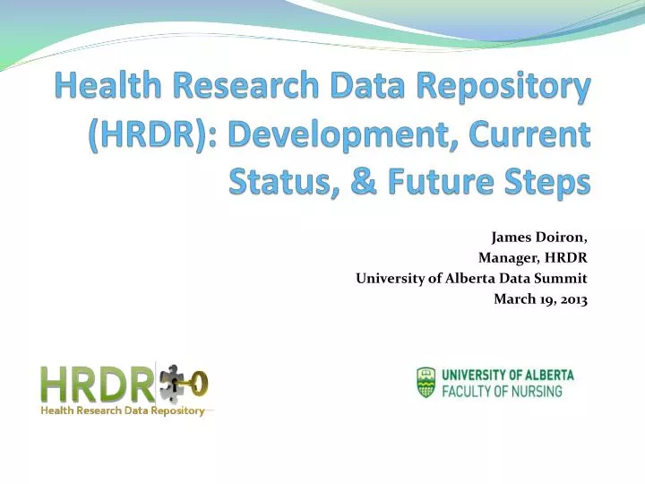 health research data repository hrdr development current status future steps