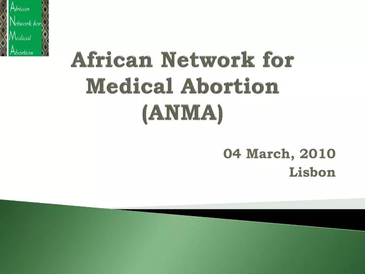 african network for medical abortion anma