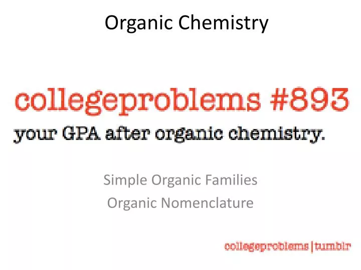 organic chemistry