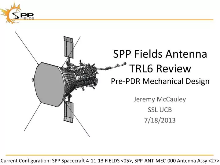 spp fields antenna trl6 review pre pdr mechanical design