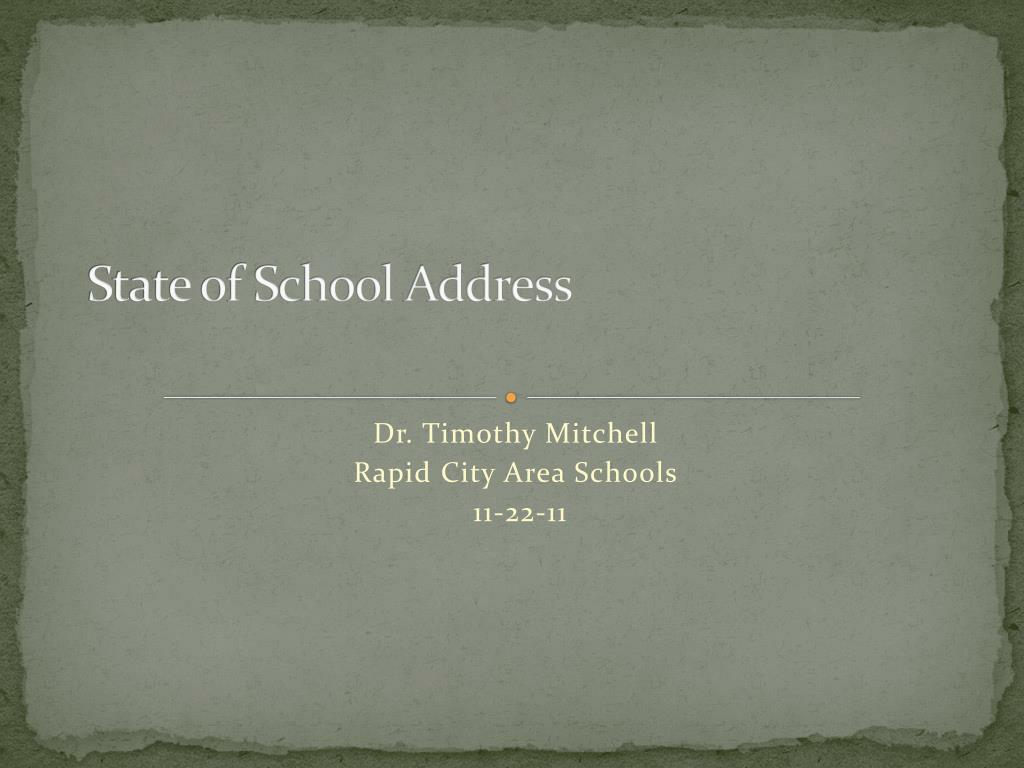 PPT - State of School Address PowerPoint Presentation, free download ...