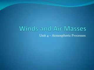 winds and air m asses