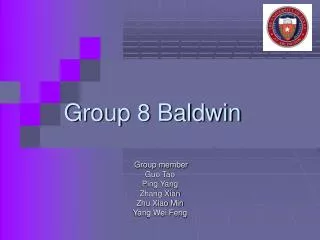 Group 8 Baldwin