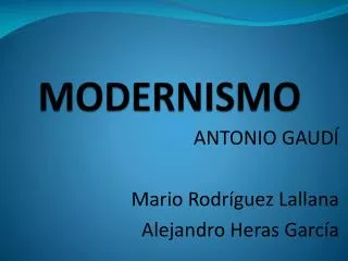 modernismo