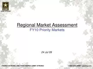 Regional Market Assessment FY10 Priority Markets