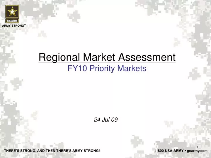 regional market assessment fy10 priority markets