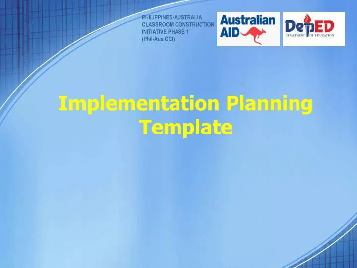 implementation planning template