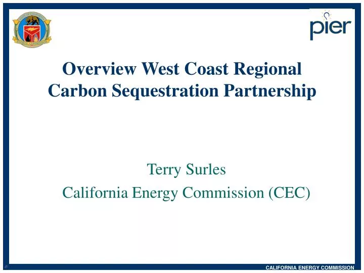 overview west coast regional carbon sequestration partnership