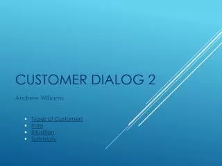 Customer Dialog 2