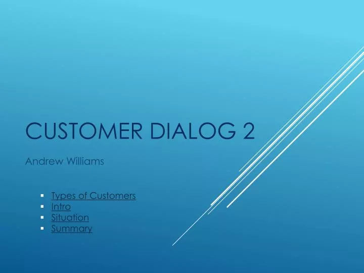 customer dialog 2