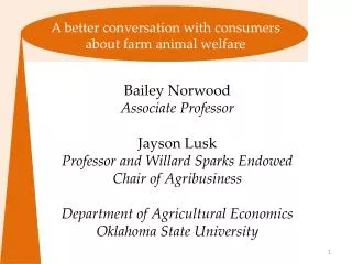 A better conversation with consumers about farm animal welfare