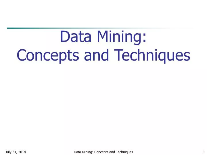 data mining concepts and techniques