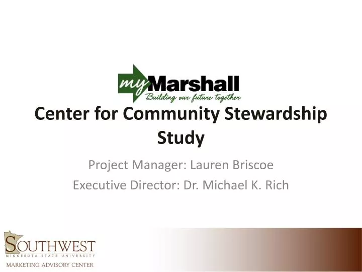 center for community stewardship study
