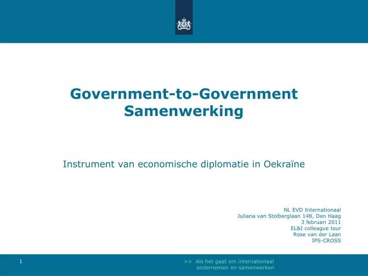 government to government samenwerking