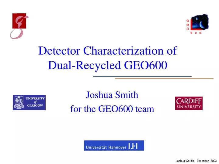 detector characterization of dual recycled geo600