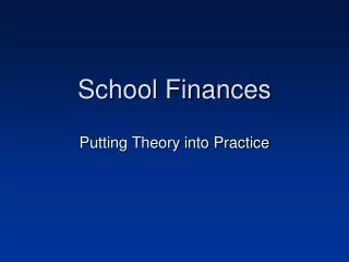 School Finances