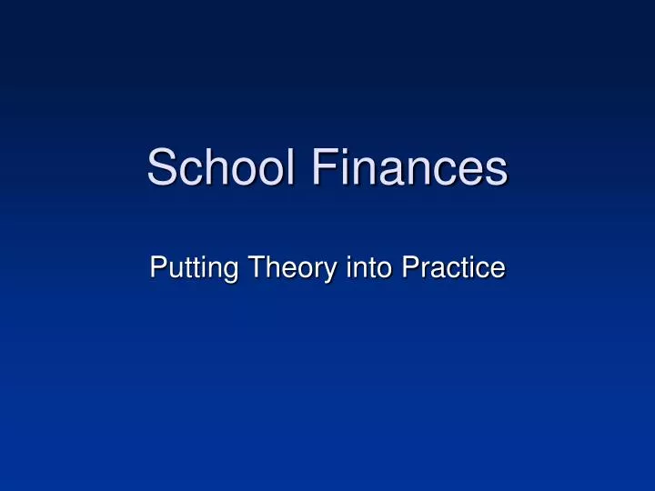 school finances