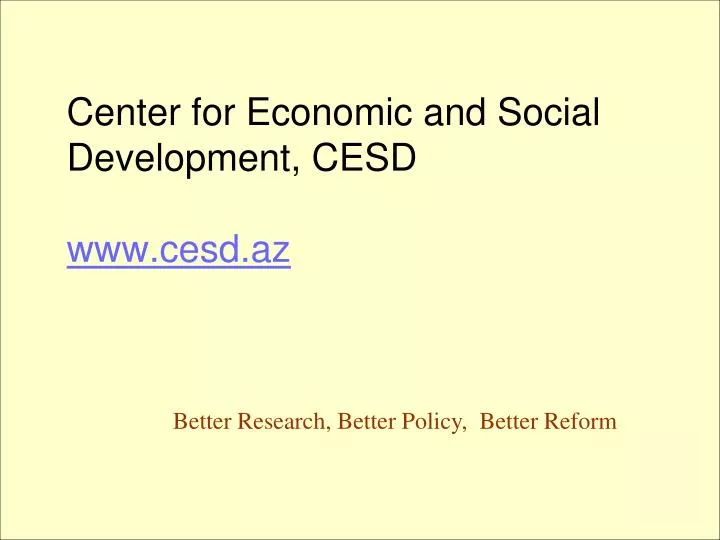 center for economic and social development cesd www cesd az