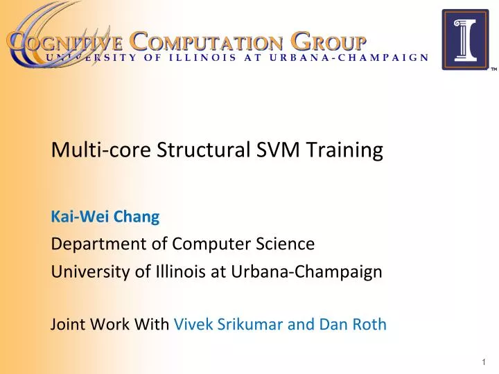 multi core structural svm training