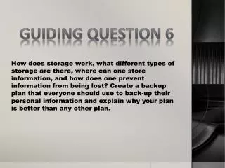 Guiding Question 6