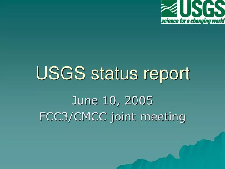 usgs status report