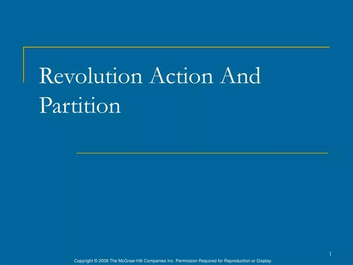 revolution action and partition