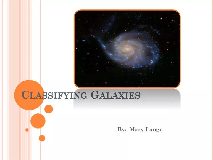 classifying galaxies