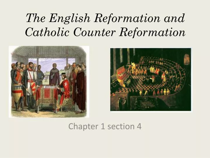the english reformation and catholic counter reformation