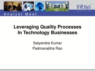 Leveraging Quality Processes In Technology Businesses