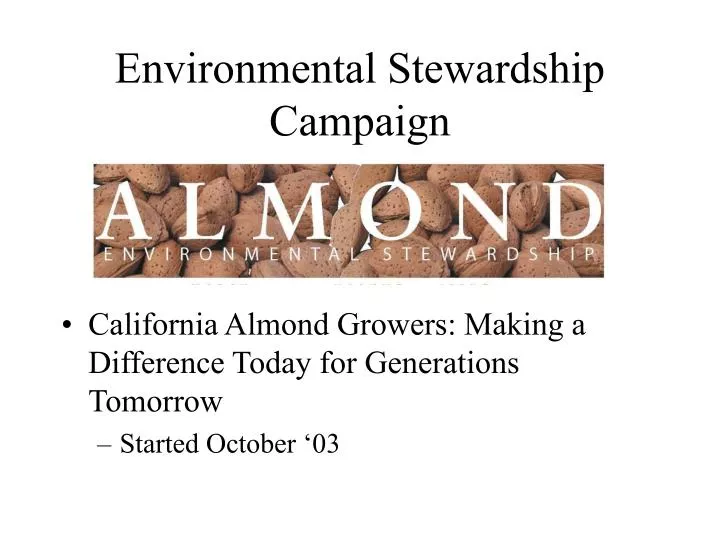 environmental stewardship campaign