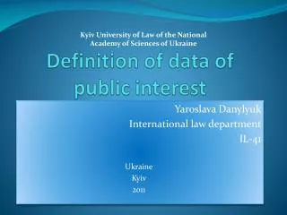 Definition of data of public interest