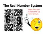 The Real Number System - slide 1
