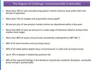 The Degree of Challenge: Incontrovertible Irrationality