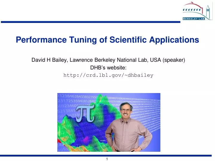 performance tuning of scientific applications