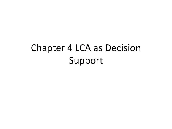 chapter 4 lca as decision support